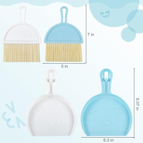 Mini Broom and Dustpan Set. Dust Pans with Brush. Hand Broom and Dustpan Set. Dustpan and Brush Set for Desk. Office. Kitchen. Pet Nest. Daily Cleaning Necessity Plastic Small Broom Dustpan Set