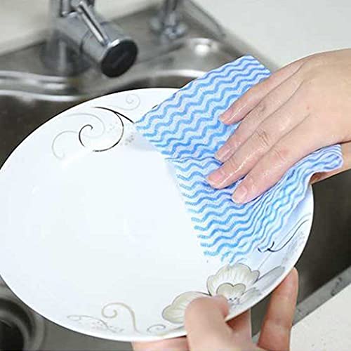 50 Pieces of Lazy Daily Necessities Scouring Pad Rolls Disposable Cloth Towels Kitchen Cleaning Tools Dish Towel Disposable Cleaning Towels Dish Towels for Kitchen