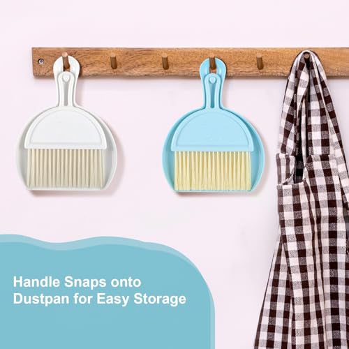 Mini Broom and Dustpan Set. Dust Pans with Brush. Hand Broom and Dustpan Set. Dustpan and Brush Set for Desk. Office. Kitchen. Pet Nest. Daily Cleaning Necessity Plastic Small Broom Dustpan Set