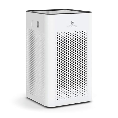 Medify MA-25 Air Purifier with True HEPA H13 Filter | 825 ft² Coverage in 1hr for Allergens. Smoke. Wildfires. Odors. Pollen. Pet Dander | Quiet 99.9% Removal to 0.1 Microns | White. 1-Pack