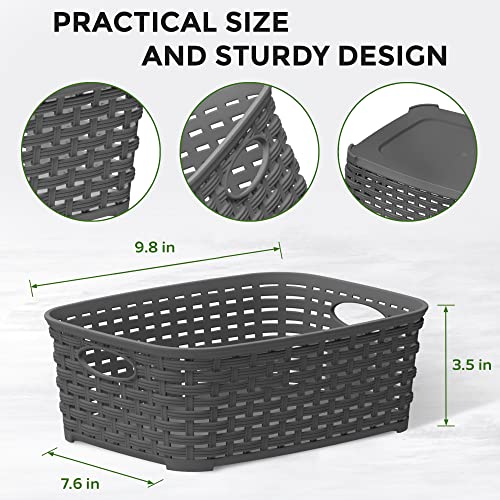 European Made Plastic Storage Bins. Heaviest Duty. Household Organizers for Bathrooms. Bedrooms. Kitchens. Laundry Room. Cabinets. Shelves. 4 Pk. Dark Grey