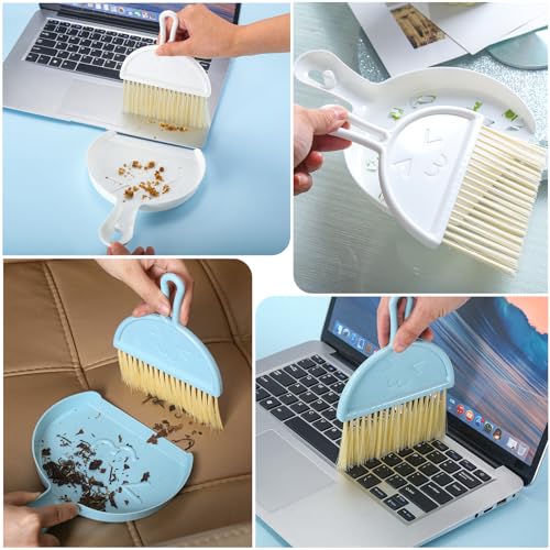 Mini Broom and Dustpan Set. Dust Pans with Brush. Hand Broom and Dustpan Set. Dustpan and Brush Set for Desk. Office. Kitchen. Pet Nest. Daily Cleaning Necessity Plastic Small Broom Dustpan Set